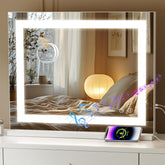 Fenair vanity mirror with crystal light strip brightens makeup sessions