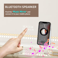 FENCHILIN vanity mirror with wall-mount holes for flexible placement.