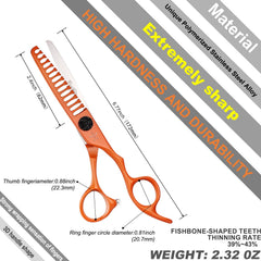 Fengliren 6 inch texturizing scissors handle for comfortable cuts