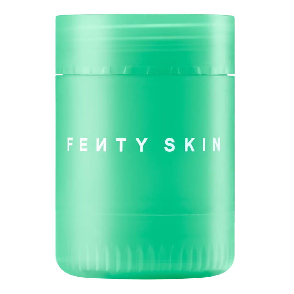 Fenty Skin Plush Puddin' Lip Mask jar close-up highlighting rich hydration.