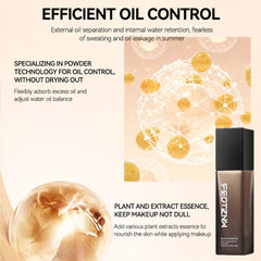 Feotznw Flawless Finish applying on face for easy, breathable daily wear.