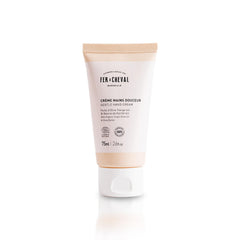 Fer à Cheval Gentle Hand Cream bottle with quick absorption for smooth hands.