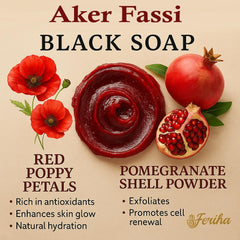 Close-up of red poppy petals within FERIHA soap for a sensory cleanse.