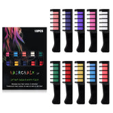 Festive Fun Hair Chalk Combs packaging close-up showing vibrant colors for gifting