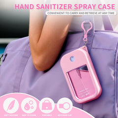 Fevbcnrj Wish sanitizer case pink with stylish dual color for daily carry