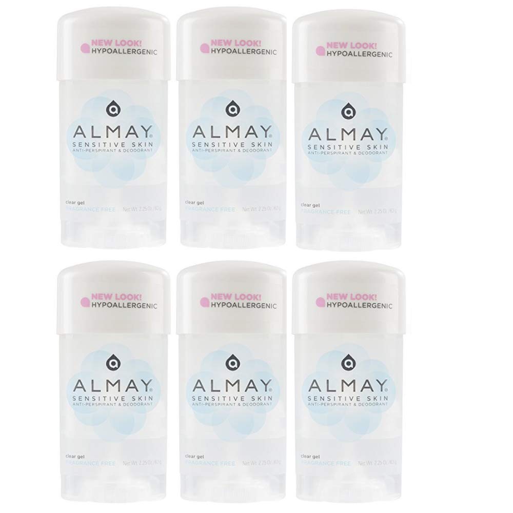 FF Almay fragrance-free clear gel bottle for daily underarm use