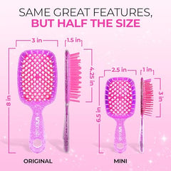 FHI Heat UNbrush Mini Detangler lightweight handle for travel-friendly grooming