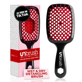 FHI Heat UNbrush Red pack shot showing compact, travel-friendly design.