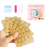 Fiaoudm Jelly adhesive tabs closeup show ultra-slim fit and seamless hold.