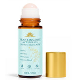 Fibosara Frankincense Castor Oil Roll-On with Rose Quartz Roller calms skin daily