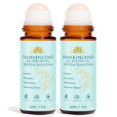Fibosara roll-on bottle with rose quartz for nourishing skin and calm daily rituals.