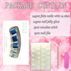FIEONCIY press-on toe nails application step demonstrates quick fit.