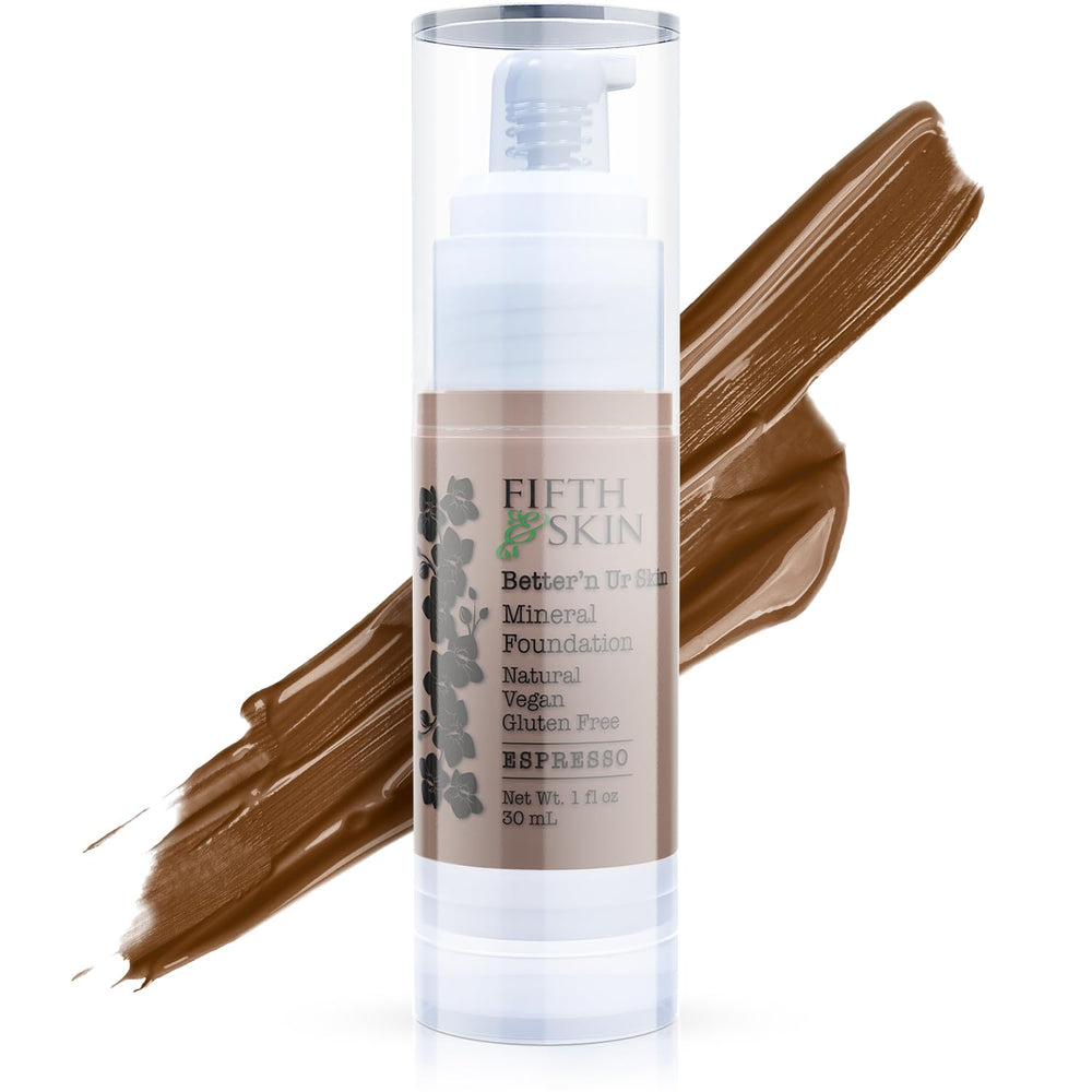 Fifth & Skin Better’n Ur Skin Espresso foundation bottle with pump for smooth daily application