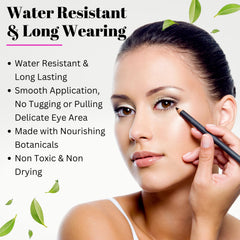 Fifth & Skin Bettern Eyes eyeliner pencil swatch shows smooth glide and even pigment.