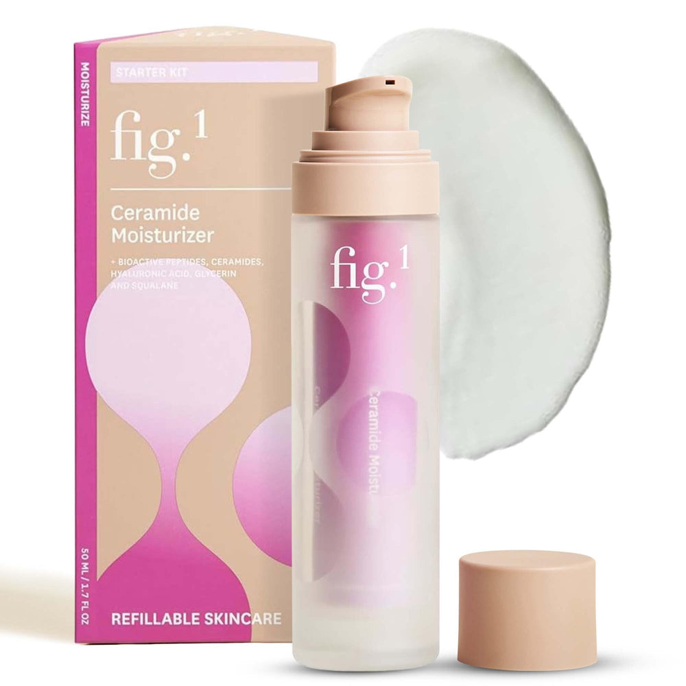 Fig.1 Ceramide Face Moisturizer bottle front view highlighting lightweight hydration