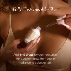 Filter by Molly-Mae drops clear serum ready to blend with moisturizer.