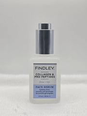 Findley Collagen & Pro Peptides serum bottle for hydration and firming support.