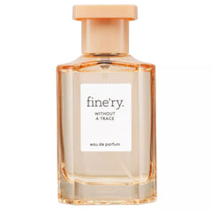 Fine'ry Without a Trace bottle close-up highlighting neroli and cedarwood notes for a refined scent.