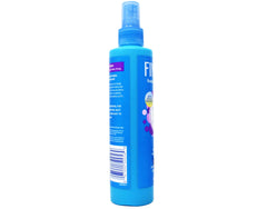 FINESSE hairspray application hands demonstrating easy spray for lasting style.