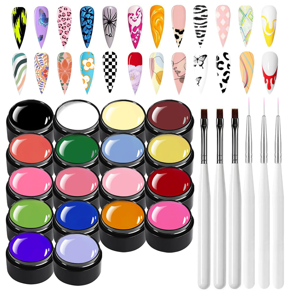 Finger Secret 18-color gel set swatch for vibrant DIY nails