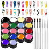 Finger Secret 18-color gel set swatch for vibrant DIY nails
