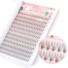 FinyDreamy packaging for 10D lash clusters showing kit contents and layout