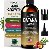 Fiora Naturals Batana Rosemary Oil bottle pour nourishes hair growth and vitality