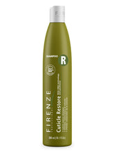 Firenze Professional Cuticle Restore Shampoo bottle—gentle cleansing with hydration.