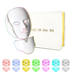 Firmosa LED facial mask front view for at-home skin care session.
