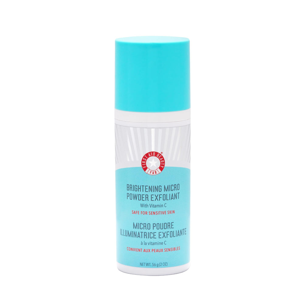 First Aid Beauty Micro Powder Exfoliant bottle ready for a gentle facial polish.