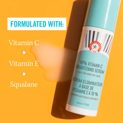First Aid Beauty Squalane Vitamin E serum texture highlighting lightweight hydration