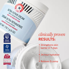 Ultra Repair cream close-up displays creamy, non-greasy finish on skin