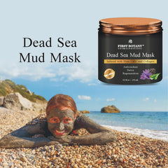 Applying First Botany Dead Sea Mud Mask demonstrates even coverage on skin.