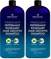 First Botany Peppermint Rosemary shampoo bottle front view for daily refreshment and hydration.