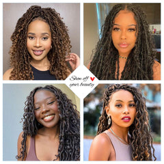 FIRSTCYH HAIR goddess locs with curly ends add voluminous texture