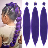 Firstcyh Hair purple braiding extensions 30 inch pack for quick, stylish box braids.