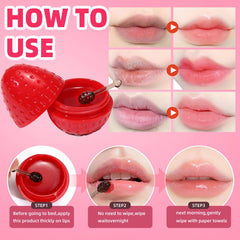 Firstfly Bee Lip Mask Peach Pot delivers silky, nourished lips overnight
