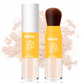 Firstfly mineral sunscreen setting powder cap for portable SPF touch-ups outdoors.