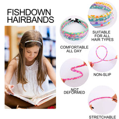 Fishdown headbands cloth-covered design provides sturdy, comfy wear for active kids