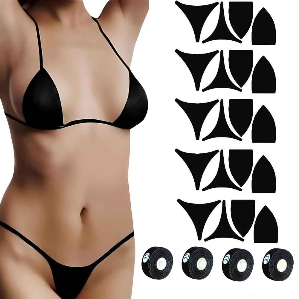 FITHUGOO 5-pack Brazilian bikini tape closeup for smooth tan lines.