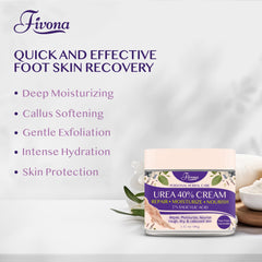 Close-up of FIVONA cream texture showing rich, non-greasy absorption.