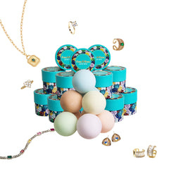 Fizz & Rizz mystery bath bomb reveals ring treasure during a luxurious bath.