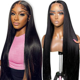 Flady 28-inch straight HD lace front wig for natural daily wear