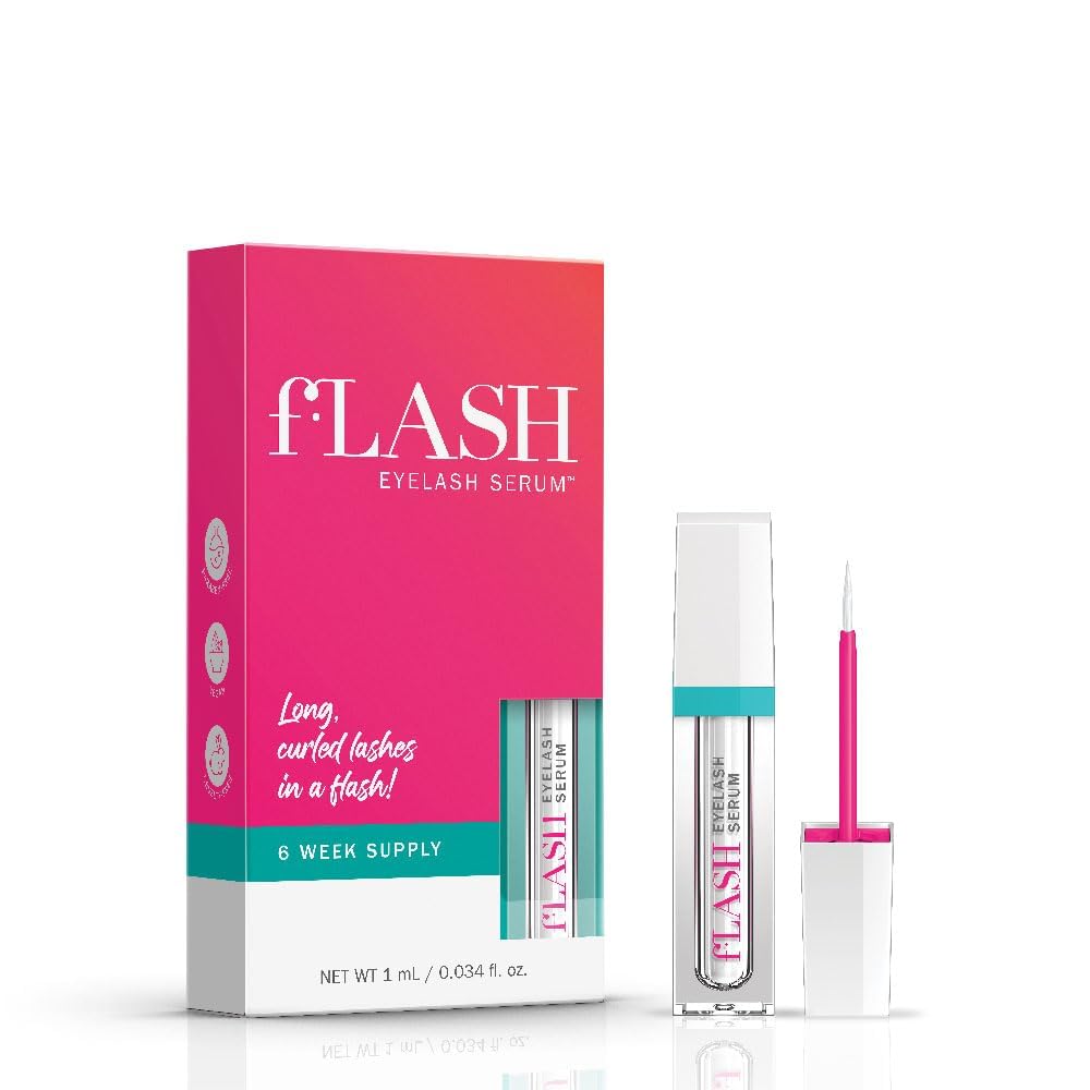FLASHSERUM eyelash serum mini bottle for on-the-go lash care and daily use.