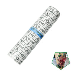 Flatoedu tattoo bandage with grid lines on back paper for easy sizing