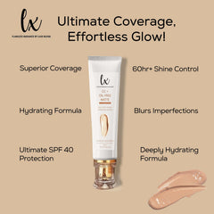 Arm swatch of Luxe Blend CC+ Cream shows buildable coverage and natural look.