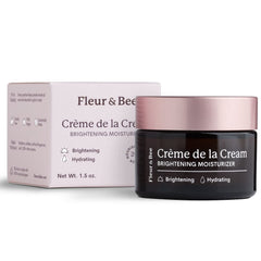 Fleur & Bee Brightening Moisturizer bottle front view for radiant, even skin