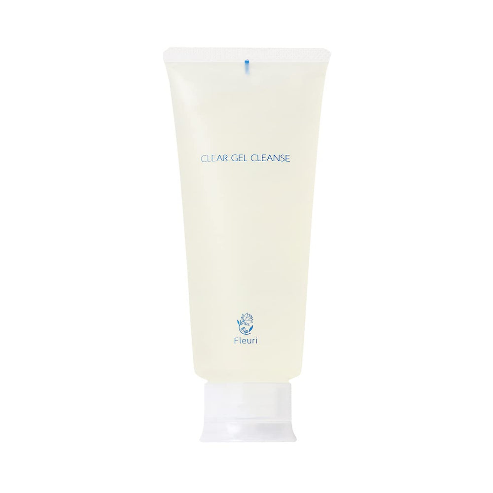 Fleuri Clear Gel Cleanse bottle cap close-up for gentle daily makeup removal
