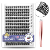 FLOMAZE packaging front view shows 156 self-adhesive lash clusters for easy planning.
