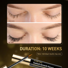 Close-up eye shows longer lashes after consistent Floretsio use.